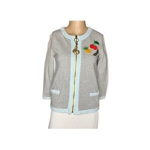 Aka New York Fitted Cardigan with Charms sweatshirt